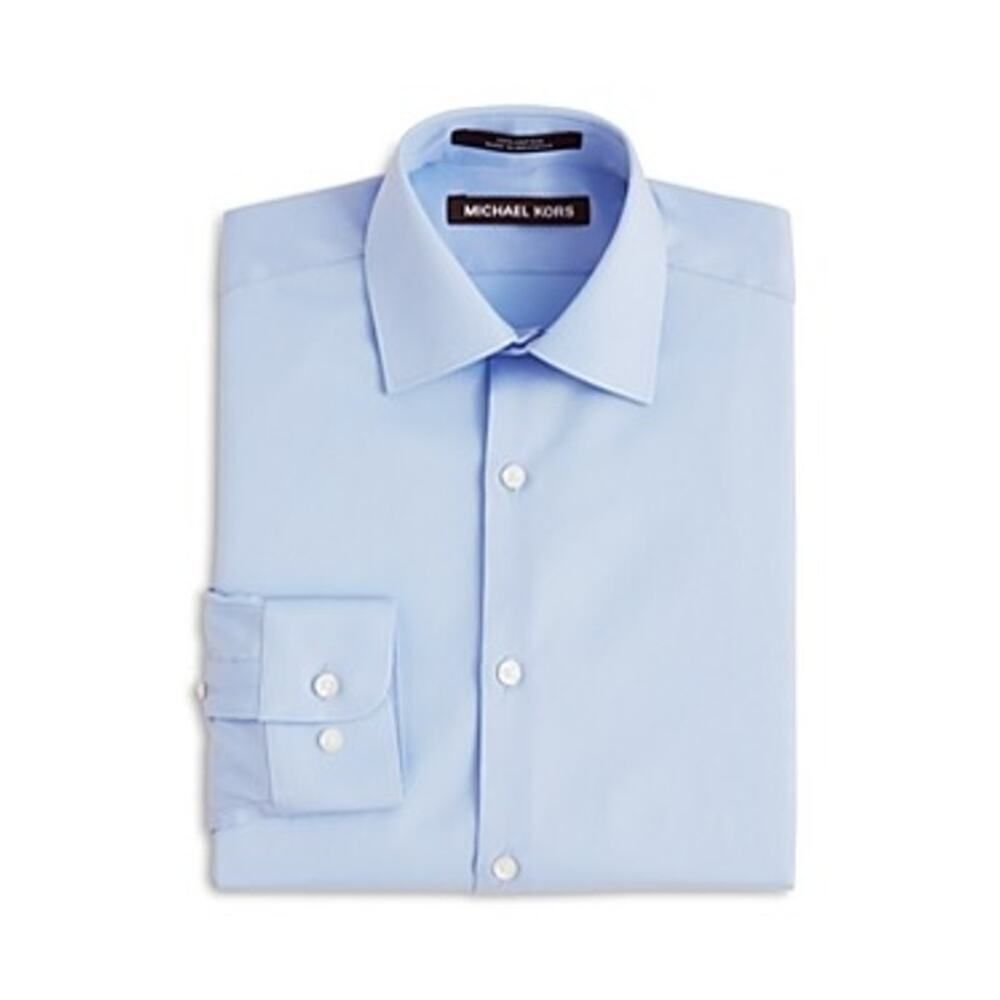 Michael Kors 100% Cotton Little Boys Light Blue Button Down Shirt Size 4